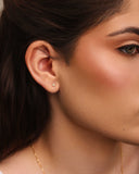 Conjunto Borboleta e Ponto de Luz Cristal Banhado a Ouro 18K