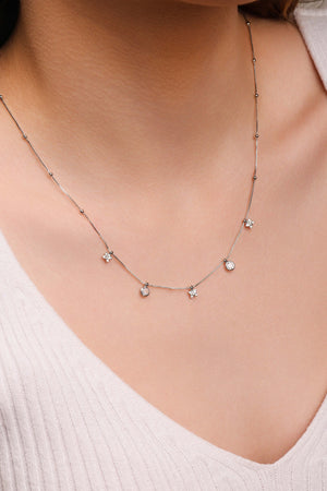 Conjunto Borboleta e Ponto de Luz Cristal Ródio Branco