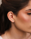 Conjunto Borboleta e Ponto de Luz Cristal Ródio Branco