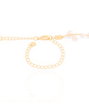Choker Grumet Nylon com Pérolas Banhado a Ouro 18K