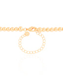 Choker Bolinhas Coração Liso Banhado a Ouro 18K