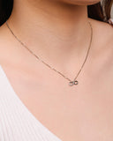 Gargantilha Veneziana Infinito Liso Ródio Branco - 40 cm