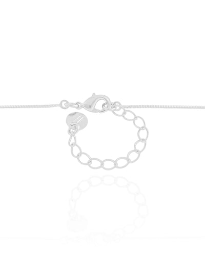 Colar Veneziana Infinito Liso Ródio Branco - 40 cm