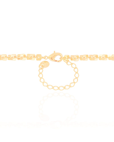 Colar Elos Quadrados 4 mm Banhado a Ouro 18K - 45 cm