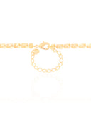 Gargantilha Elos Quadrados 4 mm Banhado a Ouro 18K - 45 cm