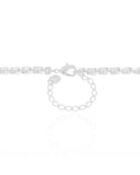 Gargantilha Elos Quadrados 4 mm Ródio Branco - 45 cm