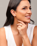 Anel Ponto de Luz Cravejado Cristal Tamanho 16 Banhado a Ouro 18K