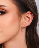 Trio de Argolas Pontos de Luz Cravejadas Cristal Banhado a Ouro 18K