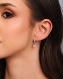 Trio de Argolas Pontos de Luz Cravejadas Cristal Ródio Branco