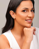 Brinco Abacaxi Pontos de Luz Cristal Banhado a Ouro 18K