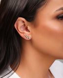 Ear Cuff Gotas Cravejadas Cristal Banhado a Ouro 18K