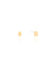 Brinco Gota Lisa Ponto de Luz Cristal Banhado a Ouro 18K