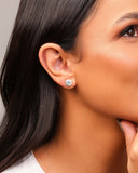 Brinco Ponto de Luz Cristal Detalhado 7 mm Banhado a Ouro 18K