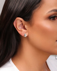 Brinco Gota Cristal 1.2 cm Banhado a Ouro 18K