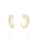 Brinco Argola Lua Pérola 2.7 cm Ródio Branco