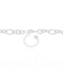 Choker Elos Ovais 8 mm Ródio Branco