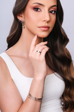 Anel Liso 3 mm Tamanho 14 Ródio Branco