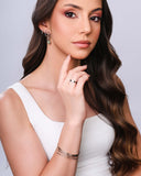 Anel Liso 3 mm Tamanho 14 Ródio Branco