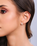 Brinco Estrela do Mar Cravejada Cristal Banhado a Ouro 18K