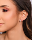 Brinco Estrela do Mar Cravejada Cristal Ródio Branco