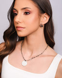 Brinco Argola Filetes Orgânicos 1.6 cm Ródio Branco