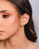 Brinco Quadrado Liso 1.2 cm Banhado a Ouro 18K