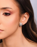 Brinco Quadrado Liso 1.2 cm Ródio Branco