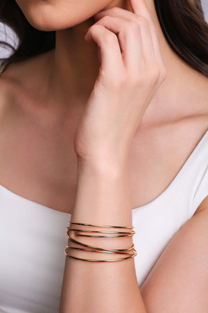 Bracelete Fio Liso 1.5 mm Banhado a Ouro 18K