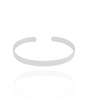 Bracelete Liso 5 mm Ródio Branco