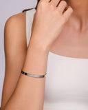 Bracelete Liso 5 mm Ródio Branco