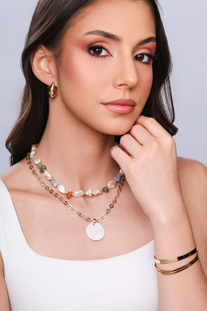 Bracelete Dois Filetes Lisos 6 mm Banhado a Ouro 18K