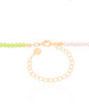 Choker Cristais Coloridos Concha Banhado a Ouro 18K