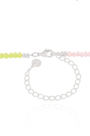 Choker Cristais Coloridos Concha Ródio Branco