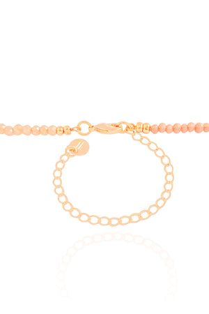 Choker Cristais Rosas 3 mm Banhado a Ouro 18K