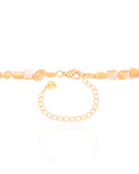 Choker Madrepérolas Marrom Quadrados Lisos Banhado a Ouro 18K