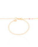 Choker Cristais Coloridos Bolinhas Banhado a Ouro 18K