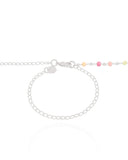 Choker Cristais Coloridos Bolinhas Ródio Branco