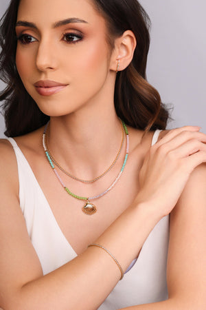 Choker Riviera Ametista 2 mm Banhado a Ouro 18K