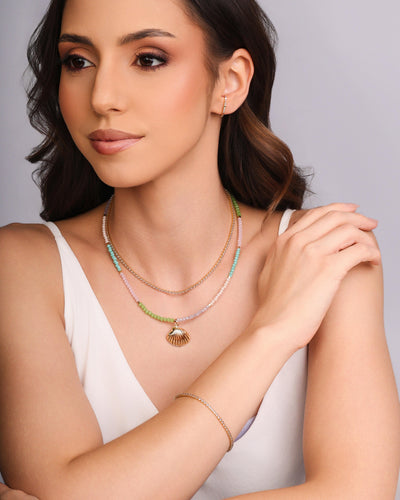 Choker Riviera Ametista 2 mm Banhado a Ouro 18K - 32 cm