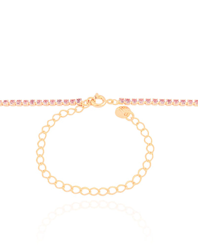 Choker Riviera Ametista 2 mm Banhado a Ouro 18K - 32 cm