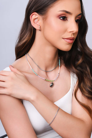 Choker Riviera Ametista 2 mm Ródio Branco