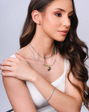 Choker Riviera Ametista 2 mm Ródio Branco