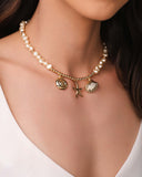 Choker Marítima Pérolas Banhada a Ouro 18K