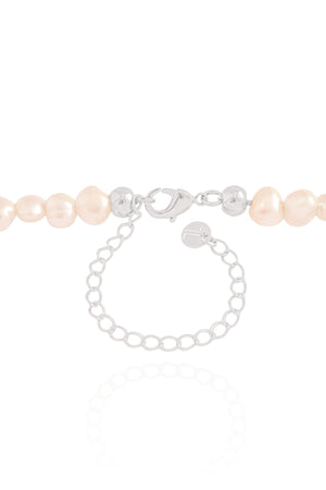 Choker Marítima Pérolas Ródio Branco