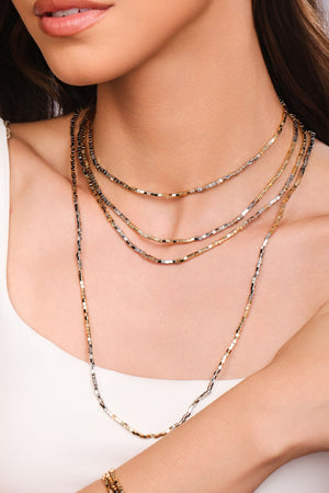 Choker Tubo Quadrado 2 mm Mix de Banhos