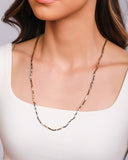 Gargantilha Longa Tubo Quadrado 2 mm Mix de Banhos - 60 cm