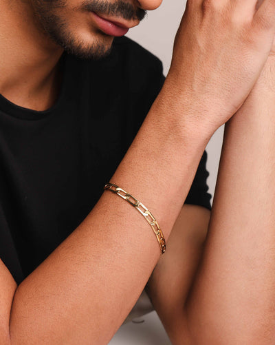 Pulseira Masculina Grumet 6 mm Banhado a Ouro 18K