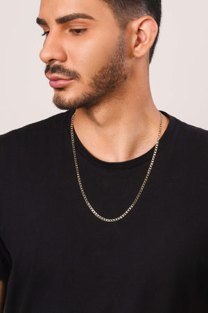 Gargantilha Masculina Grumet 4 mm Banhado a Ouro 18K - 60 cm