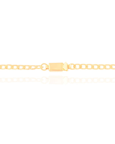 Colar Masculino Grumet 4 mm Banhado a Ouro 18K - 60 cm