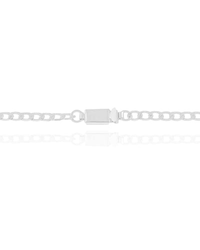 Colar Masculino Grumet 4 mm Ródio Branco - 60 cm